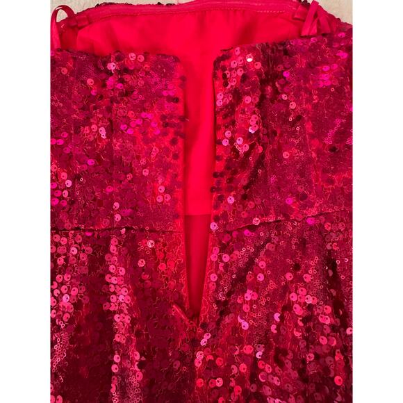 NWOT BCBG MAX AZRIA Convertible Sequin Strapless Dress Size 2 Azalea Pink Party - Picture 4 of 6